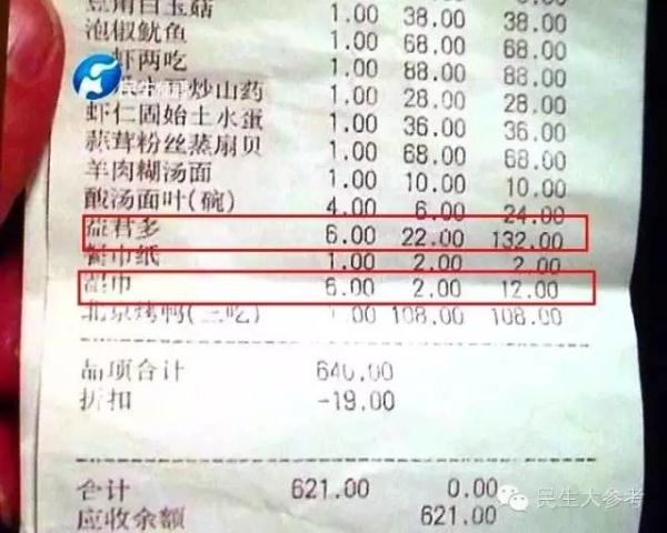 饭店结账单你看吗？万万没想到，藏了这么多猫腻