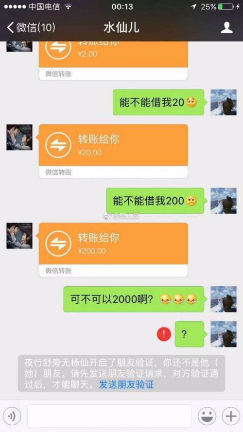 问朋友能不能借我2000块 没想到他竟这样回复我